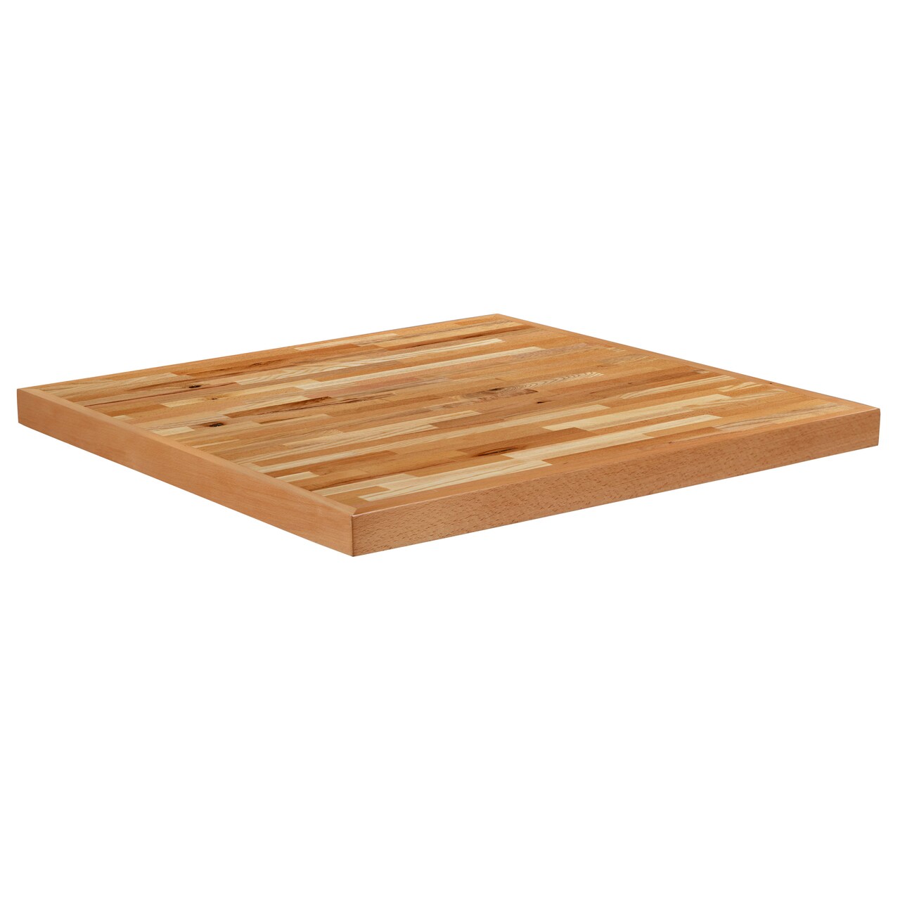 Emma and Oliver Square Butcher Block Style Table Top - Restaurant Table Top